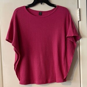 SHEIN LUNE Vacation Casual Solid Color Batwing Sleeve T-Shirt and Short-2 PC